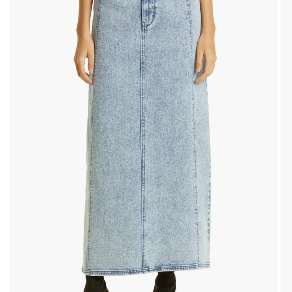 Gestuz Janice Denim Maxi Skirt (OS) NWOT